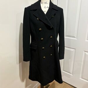Ralph Lauren Black Double-Breasted Pea Coat